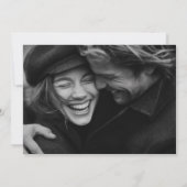 Minimalistische moderne Foto-Hochzeit Dankeskarte (Rückseite)