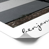 Minimalistische moderne Foto-Hochzeit Poster (Ecke)