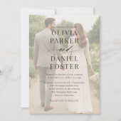 Minimalistische moderne Foto-Overlay-Hochzeit Einladung (Vorderseite)