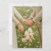 Minimalistische moderne Foto-Overlay-Hochzeit Einladung (Rückseite)