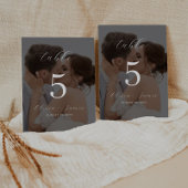 Minimalistische moderne Foto-Tischnummer Tischnummer