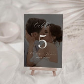 Minimalistische moderne Foto-Tischnummer Tischnummer