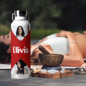 Minimalistische moderne FotoCollage Personalisiert Trinkflasche