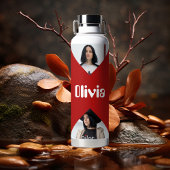 Minimalistische moderne FotoCollage Personalisiert Trinkflasche