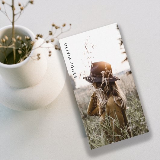 Minimalistische moderne Fotografie Volles Foto Ein Visitenkarte