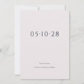 Minimalistische moderne Fotohochzeit Save The Date (Rückseite)