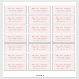 Minimalistische moderne Gästeschriften für Hochzei Aufkleber