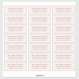 Minimalistische moderne Gästeschriften für Hochzei Aufkleber