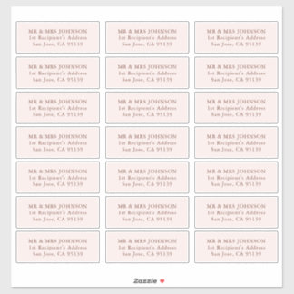 Minimalistische moderne Gästeschriften für Hochzei Aufkleber