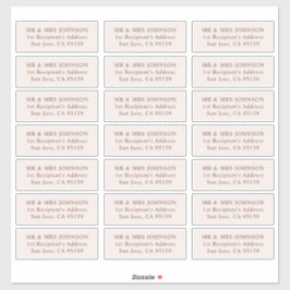 Minimalistische moderne Gästeschriften für Hochzei Aufkleber