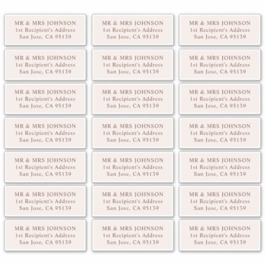 Minimalistische moderne Gästeschriften für Hochzei Aufkleber (Vorderseite)