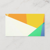 Minimalistische moderne geometrische, farbige Gewo Visitenkarte (Rückseite)