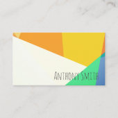 Minimalistische moderne geometrische, farbige Gewo Visitenkarte (Vorderseite)