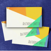 Minimalistische moderne geometrische, farbige Gewo Visitenkarte