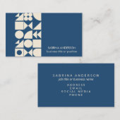 Minimalistische, moderne, geometrische Formen Visitenkarte (Vorne/Hinten)