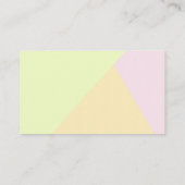 Minimalistische moderne geometrische Gewohnheit Visitenkarte (Rückseite)