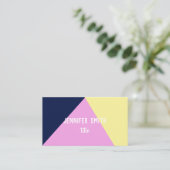 Minimalistische moderne geometrische Gewohnheit Visitenkarte (Stehend Vorderseite)