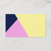 Minimalistische moderne geometrische Gewohnheit Visitenkarte (Rückseite)