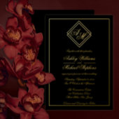 Minimalistische moderne geometrische Monogramm-Hoc Folieneinladung