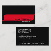 Minimalistische moderne Geschäftskarte. Schwarzes Visitenkarte (Vorne/Hinten)