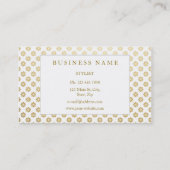Minimalistische, moderne Golden White Vip Business Visitenkarte (Rückseite)