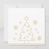 Minimalistische, moderne goldene Weihnachtskarte i (Rückseite)