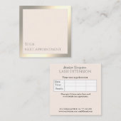 Minimalistische, moderne Goldfolie Terminkarte (Vorne/Hinten)