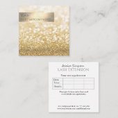Minimalistische, moderne Goldglitterie Terminkarte (Vorne/Hinten)