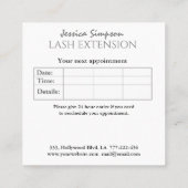 Minimalistische, moderne Goldglitterie Terminkarte (Rückseite)