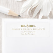 Minimalistische moderne Goldhochzeit-Rücksendeadre (Insitu)