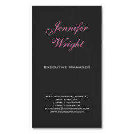 Minimalistische, moderne, grau-rosa Feminine Magnetische Visitenkarte