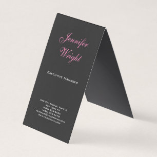 Minimalistische, moderne, grau-rosa Feminine Visitenkarten