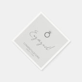 Minimalistische, moderne, graue Engagement-Partei Serviette (Ecke)