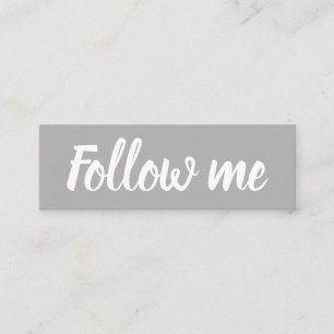 Minimalistische moderne graue Instagramme der sozi Mini Visitenkarte