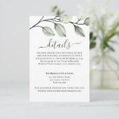 Minimalistische, moderne Grün- und Weiß-Hochzeitsd (Stehend Vorderseite)