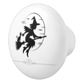 Minimalistische Moderne Halloween-Hexe Keramikknauf (Rechts)