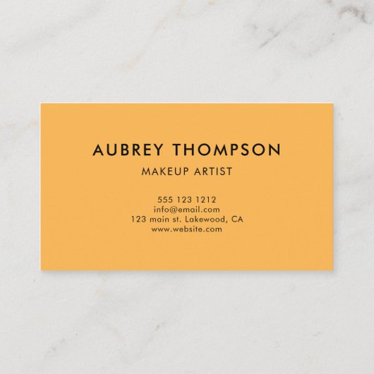 Minimalistische moderne handgeschriebene Kalligraf Visitenkarte (Rückseite)