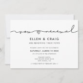 Minimalistische, moderne handgeschriebene Verlänge Einladung (Vorderseite)