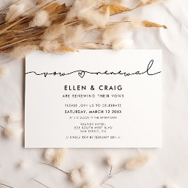 Minimalistische, moderne handgeschriebene Verlänge Einladung