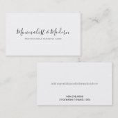 Minimalistische moderne Handschrift Beruflich Visitenkarte (Vorne/Hinten)