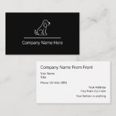 Minimalistische moderne Haustier-Dienstleistungen Visitenkarte (Vorne/Hinten)