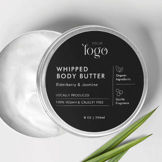 Minimalistische moderne Hautpflege-Glasdeckel-Rund Runder Aufkleber