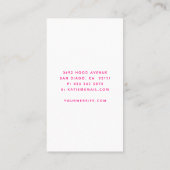 Minimalistische moderne, hellrosa Arch Beauty Visitenkarte (Rückseite)