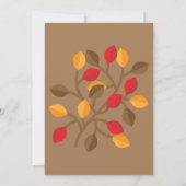 Minimalistische moderne Herbst-Herbstlaub Kinderdu Einladung (Rückseite)