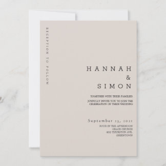 Minimalistische moderne Herbst-Hochzeitseinladung