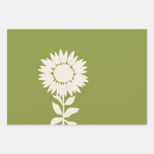 Minimalistische moderne Herbstfarben Sonnenblumen Geschenkpapier Set (Vorderseite)