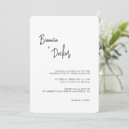 Minimalistische Moderne Hochzeit Einladung