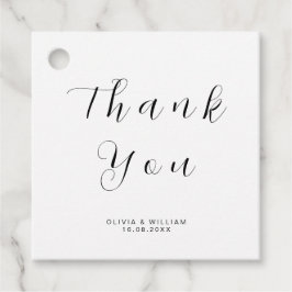 Minimalistische Moderne Hochzeit Geschenkanhänger