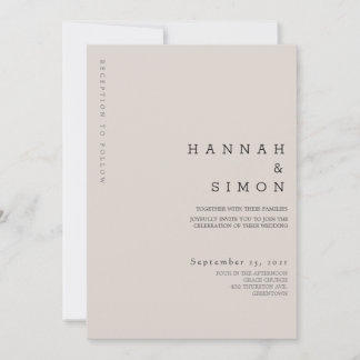 Minimalistische moderne Hochzeit im Herbst Einladu