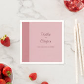 Minimalistische moderne Hochzeit in Rosa Serviette (Beispiel)